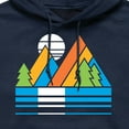 thumbnail image 2 of Instant Message - Retro Mountains Sunset - Men's Pullover Hooded Fleece Sweatshirt, 2 of 5