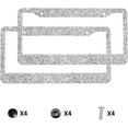 thumbnail image 2 of Silver Glitter License Plate Frames - License Plate Covers, 2 Packs Universal Aluminum Tag Frame for Front and Rear Car Tags, 2 of 6