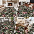 thumbnail image 5 of 6'x9' Area Rugs, Tropical Pineapple Indoor Outdoor Area Rug for Living Room Bedroom, Pink Green Botanical Leaves Washable Bathroom Rugs Kitchen Floor Carpet Mats Home Decor Aesthetic, 5 of 8