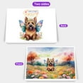 thumbnail image 2 of Welcome Spring Fairy Cairn Terrier in Flower Meadow 7x5in Folded Greeting Card Cairns Dog Lover Single Note Card with Envelope - 13002, 2 of 5