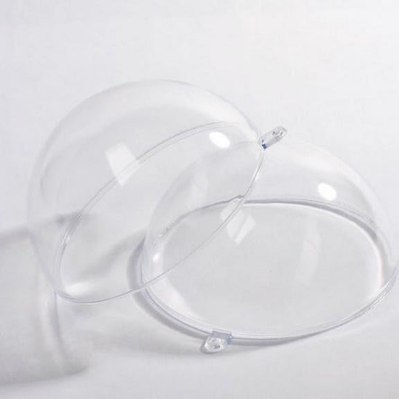 Homeford Round Sphere Ball Globe Ornament, Plastic Clear, 8.8 oz, 12 Count