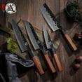 thumbnail image 7 of MITSUMOTO SAKARI Japanese Chef's Knife Set 4 Pcs, Professional Hand Forged Kitchen Chef Knife Set, High Carbon Ultra Sharp Cooking Chefs Knife Set (Rosewood Handle & Sandalwood Box), 7 of 7