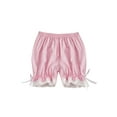 thumbnail image 6 of Haitryli Kids Girls Ruffle Bloomer Shorts Lace Up Safety Short Under Party Dress Dance Short Boyshort Pink 5-6, 6 of 7