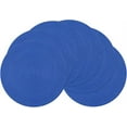 thumbnail image 1 of Nvzi Juego de 6 manteles individuales redondos lavables de 15 pulgadas, manteles individuales trenzados de algodón y poliéster para mesa de comedor (azul, 6), 1 of 5