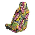thumbnail image 2 of Wukai Colrful Tropical Leaves Full Set Car Seat Covers with Soft Padding Universal Auto Front Seats Protector and Cushion Mat, 2 of 5