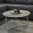 thumbnail image 1 of Faux Driftwood/Chrome Coffee Table, 1 of 4