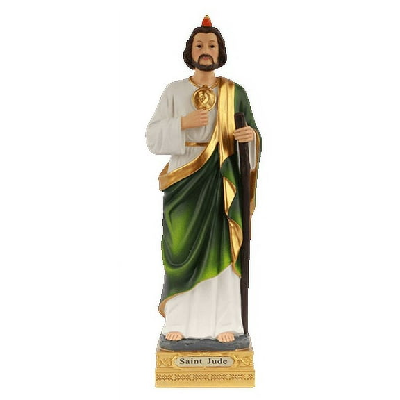 Saint Jude Thaddeus The Apostle Patron of Lost Articles Catholic Religious Gifts 12 Inch Resin Colored Large Statue Figurine Decoration