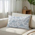 thumbnail image 3 of Light Blue Farmhouse Standard Size Pillow Cover,Pillowcase Protectors with Zipper,Breathable Decorative Throw Pillow Case Cover,Retro Botanical Plant Fruit Leaf Pillow Shams for Couch Sofa 20x26Inch, 3 of 8
