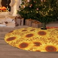 thumbnail image 6 of Yiaed Vintage Leopard Print Sunflower Print Christmas Tree Skirt , Tree SkirtsTree Mat for Christmas Winter Holiday Indoor Decorations-48", 6 of 7