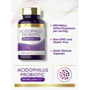 Acidophilus Probiotic | 500 Million CFU | 200 Capsules | Probiotic For Men & For Women | by Carlyle
