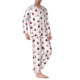 thumbnail image 2 of Fotbe cute cat hearts Pijama de Hombre con Estampado de Manga Larga, Conjunto de 2 Piezas, Ropa de Dormir Suave y Cómoda con Bolsillos-Large, 2 of 7