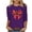 Purple, variant on LiMoi Women's Christmas Graphic T-Shirt 3/4 Sleeve Round Neck Soft Top Tees Tshirts Blouse My Items