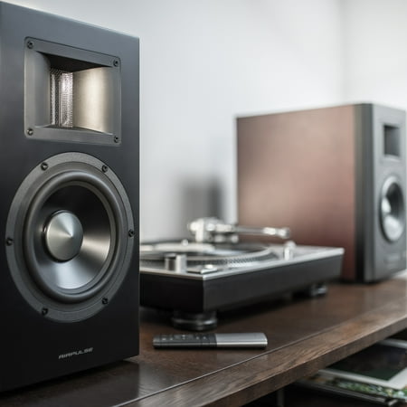 Edifier - AirPulse A300 Hi-Res Wireless Speakers - Wood And Black