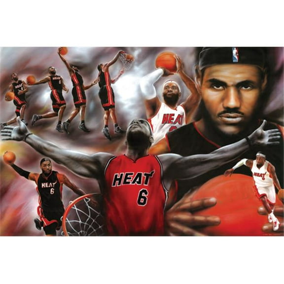 Hot Stuff Enterprise Z119-24x36-NA Lebron James Painting Poster, 24 x 36