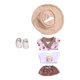 thumbnail image 3 of Camiseta para muñeca perfecl abrigo y pantalones cortos 15 cm con sombrero y zapatos, 3 of 8