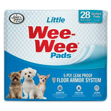UPC: 0045663016289 | Four Paws Wee-Wee Small Dog Training Pads Little 28 Count