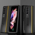 thumbnail image 1 of Carbon Fiber Case Compatible Samsung Galaxy Z Fold 3 With Magnetic Kickstand Holder Stand, Shockproof, 1 of 3