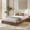 Walnut Color, variant on Kojooin Wood Platform Bed Frame with Fluted Design, Low Profile Slatted Bed Base, Noise Free Support and No Box Spring Required