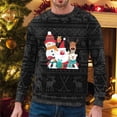 thumbnail image 1 of WILLBEST Mignons Chandails à Fermeture Éclair pour Hommes Automne et Hiver Tendance Décontractée Chandail Imprimé de Noël Col Rond, 1 of 3