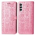 thumbnail image 1 of Funda Cartera FOXDOCK para Samsung Galaxy A05S , Flip PU con Relieve de Gatos y Perros, Tarjetero y Soporte, 1 of 6