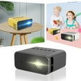 thumbnail image 4 of YT500 Projecteur LED Compact avec Résolution 324x240 (Compatible 1080P), Écran 16-100 Pouces, Mise en Miroir d'Écran de Téléphone Sans Fil et Filaire, Prise US 100-240V, Utilisation Portable Cinéma Maison/bureau/extérieur, Blanc, 4 of 6