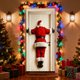 thumbnail image 5 of Adornos navideños divertidos para la parte trasera de la puerta, pancartas divertidas de Papá Noel para la parte trasera de la puerta, decoración navideña divertida para la entrada con regalo, adornos, 5 of 5