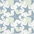 thumbnail image 4 of Beach Square Tablecloth 60x60 Inch Ruitic Navy Blue and Teal Starfish Table Cloth Waterproof Fabric Farmhouse Coastal Tablecloths Decorative for Holiday Home Party Picnic, 4 of 6