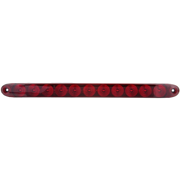 CCIYU 4 Pcs Clear Lens Red LED 15" Waterproof Sealed 11 LED Light Bar Truck Trailer RV Stop Turn Tail 3rd Brake Light (red lens red light)