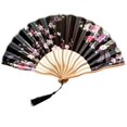 thumbnail image 3 of Abanicos de mano plegables con impresión japonesa para mujer, abanicos de mano plegables de bambú con borlas para decoración de pared, regalos, fotografías de bodas, 3 of 8