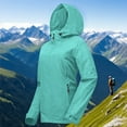 thumbnail image 6 of Miluxas Women's Softshell Hooded Jacket Warm Lightweight Waterproof Insulated Windbreaker with Pocket Sky Blue XL(XL), 6 of 7