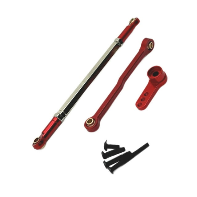 QualitChoice Metal RC Car Push Rods Steering Servo Linkage Spare Parts Comprehensive Set For Enhanced Vehicle MN78 LC79 red