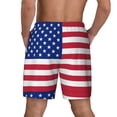thumbnail image 2 of Mens Love America Swimming Trunks with Compression Liner Beach Quick Dry Swim Shorts, 2 of 6