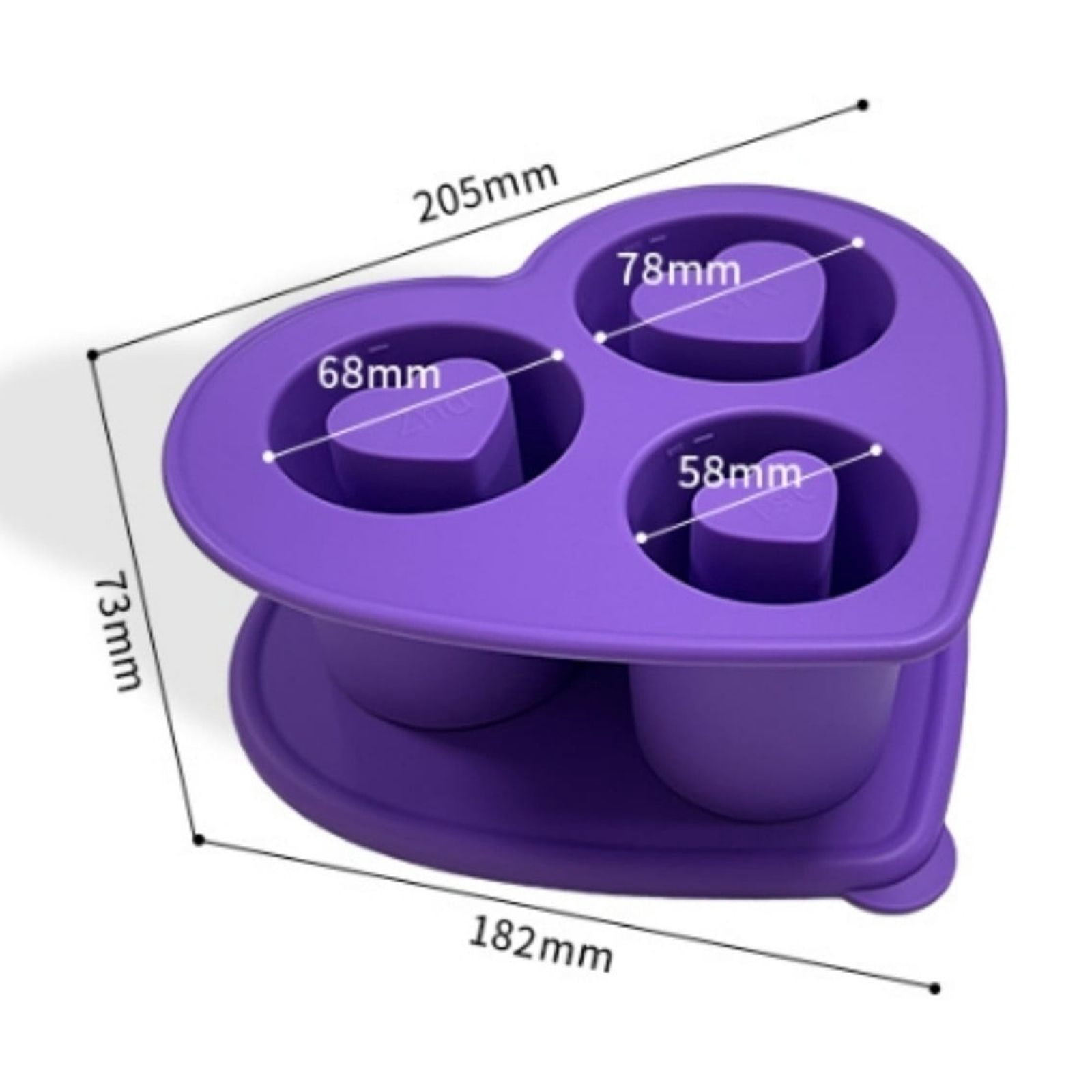 3 Grid Silicone Maker With Lid Hollow Cylinder Moulds Fashionable Insulated Water Cup Tray Trays with Lids for Cookies Big Ice Cubes for Ice for Freezer with States Ice Tray Silicone Ice 120 Cubes