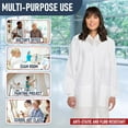 thumbnail image 5 of Medical Nation 30 Pack Disposable Lab Coats - White Lab Coat with Pockets, Knee Length, Lab Coat Women and Men | Perfect For Use in Hospitals, Pharmacies, Labs, Clinics, Painting, at Home | 2X-Large, 5 of 8