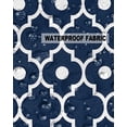 thumbnail image 5 of Pack of 2 Outdoor Pillow Covers, Blue Moroccan Tile Pattern Waterproof Square Throw Pillowcase Cushion Decorative Pillow Covers for Couch Patio Tent, 16x16 in, 5 of 6