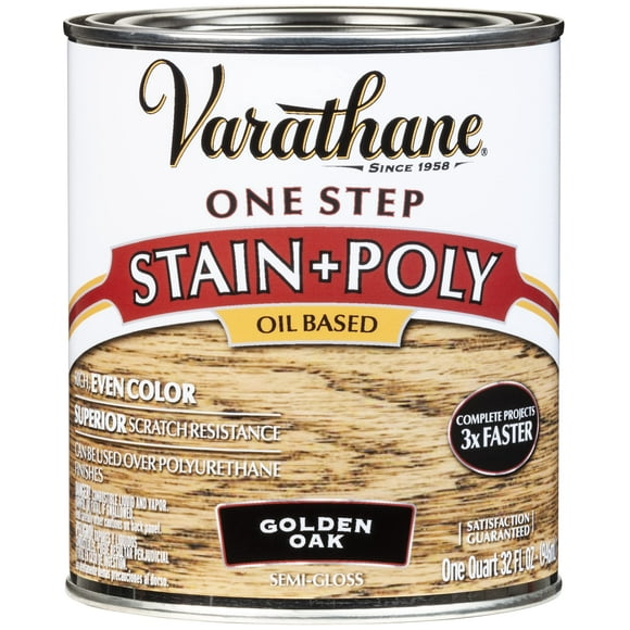 Rust-Oleum 225244 Teinture en une Étape et Polyuréthane, Chêne Doré; Quart
