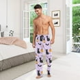 thumbnail image 6 of FORMRS Mens Pajama Pants with Pockets Sleepwear Lounge Bottoms Sizes S-2XL, Light Purple Halloween Black Cat, 6 of 7