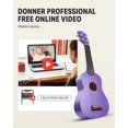 thumbnail image 3 of Ukelele Donner Soprano de 21 pulgadas para principiantes con kit morado, 3 of 9