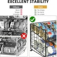 thumbnail image 5 of 4 Tiers Stackable Can Rack Organizer, x-Cosrack Soda Can Dispenser Storage,For 48 Cans Large Capacity, Kitchen and Living Room Countertops,Black, 5 of 9