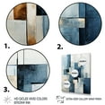 thumbnail image 3 of Designart "Nautical Shapes in Blue and White V" Coastal Framed Wall Art - Coastal Blue Coastal Minimalism Living Room Framed Canvas Art, 3 of 6