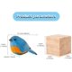 thumbnail image 2 of Figuras decorativas de pájaros tallados en madera - Estatuas de madera pintadas a mano - Regalos, 2 of 7