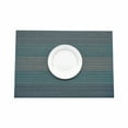 thumbnail image 3 of Placemats (set of 4), non-slip washable placemats, PVC wear-resistant, heat-resistant placemats, dirt-repellent and washable, place mats for kitchen dining table (gray blue), 3 of 5