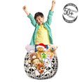thumbnail image 3 of Geometric Storage Toy Bag Chair, Modern Retro Style Monochrome Triangular Shapes and Lines Art Print, Stuffed Animal Organizer Washable Bag, Large Size, Ivory and Charcoal Grey, by Ambesonne, 3 of 3