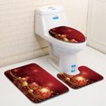 thumbnail image 2 of 3PCS Bath Rug Set Fashionable Christmas Print Washable Toilet Rug Toilet Lid Cover for Bathroom, 2 of 3
