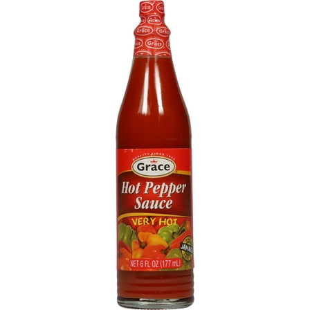 Grace Hot Pepper Sauce, 6 oz Bottle
