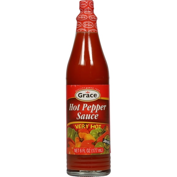 Grace Hot Pepper Sauce, 6 oz Bottle