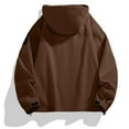thumbnail image 7 of XUNKUSGA Jackets for Women Lightweight Waterproof Outdoor Jacket Full Front Zip Adjustable Cuffs Hood Women's Jackets Casual Travel Hoodies with Two Side Zip Pockets S-3XL Brown, 7 of 7
