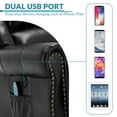 thumbnail image 4 of Electric Power Lift Recliner Chair with Massage and Heat for Elderly, 2 Remote Controls, 2 Side Pockets, and USB Ports, Faux Leather (Black), 4 of 7