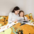 thumbnail image 5 of Homewish Vintage Silhouette Halloween Queen Comforter Set,Owl Tree Witch Hat Pattern Comforter Sets Queen,Cream Orange Black,Halloween Reversible,3pcs,1 Comforter and 2 Pillowcases, 5 of 7