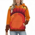 thumbnail image 4 of Craaazy Thanksgiving Hoodies for Women and Men Funny Turkey Prints Sweatshirt Womens Shirts with Pockets Gifts for Women, 4 of 7